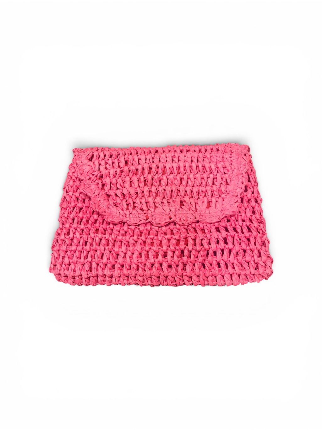 Melrose And Market Pink Crochet Flap Clutch